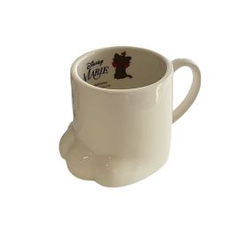 Cream Color Cat's Paw White Ceramic Water Cute Cat Creative Cartoon Mug Office Coffee Cup