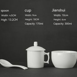 Dehua White Porcelain Teaware Gaiwan Set High-end Business