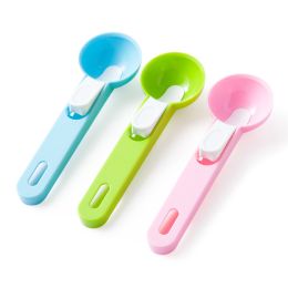 1 Pc Colorful Ice Cream Spoon Food -Grade Plastic Dig Ice Cream Ball Watermelon Fruit Digging Spherical Shape Cream