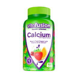 Vitafusion Chewable Calcium Gummy Vitamins;  Fruit and Cream Flavored;  100 Count