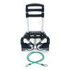 Portable Folding Collapsible Aluminum Cart Dolly Push Truck Trolley Black