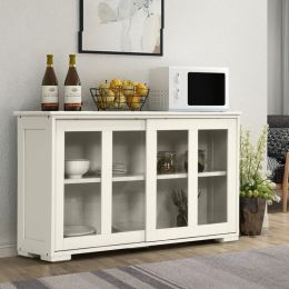 Sideboard Buffet Cupboard Storage Cabinet with Sliding Door