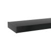 Rectangle Black Glass Coffee Table; Clear Coffee Table; Modern Side Center Tables for Living Room; Living Room Furniture