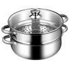 Home Kitchen 2 Tier Stainless Steel Steamer Cookware Boiler