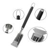 1pc Stainless Steel Grill Brushes For BBQ; Cleaning Brush With Scraper For Grill; Kitchen Accessories; Cleaning & Maintenance Tools