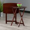 Darlene 2-Pc Snack Table Set; Walnut