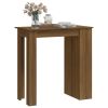 Bar Table with Storage Rack Brown Oak 40.2"x19.7"x40.7" Engineered Wood