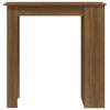 Bar Table with Storage Rack Brown Oak 40.2"x19.7"x40.7" Engineered Wood