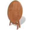 Folding Patio Table 33.5"x30" Solid Teak Wood