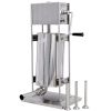 Stainless Steel Commercial Sausage Stuffer; Dual Speed Vertical Sausage Maker 22LB/10L; Meat Filler with 4 Stuffing Tubes