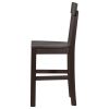 TREXM Counter Height Dining Chairs Industrial Style Wood Dining Room Chairs with Ergonomic Design; Set of 4 (Espresso)