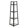 4-Tier Corner Shelf; Triangular Shelf for Cubicle Bookshelf for Living Room Small Storage Racks for Pantry