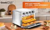 Geek Chef Air Fryer;  6 Slice 26QT/26L Air Fryer Fry Oil-Free;  Extra Large Toaster Oven Combo;  Air Fryer Oven;  Roast;  Bake;  Broil;  Reheat;  Conv