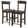 TREXM Counter Height Dining Chairs Industrial Style Wood Dining Room Chairs with Ergonomic Design; Set of 4 (Espresso)