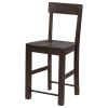 TREXM Counter Height Dining Chairs Industrial Style Wood Dining Room Chairs with Ergonomic Design; Set of 4 (Espresso)