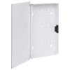 Key Box with Magnetic Board White 11.8"x7.9"x2.2"