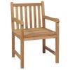 Patio Chairs 2 pcs with Anthracite Cushions Solid Teak Wood