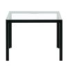 Nesting Coffee Table Set of 2;  Square Modern Stacking Table with Tempered Glass Finish for Living Room; Transparent