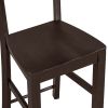 TREXM Counter Height Dining Chairs Industrial Style Wood Dining Room Chairs with Ergonomic Design; Set of 4 (Espresso)