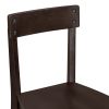 TREXM Counter Height Dining Chairs Industrial Style Wood Dining Room Chairs with Ergonomic Design; Set of 4 (Espresso)