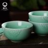 Oujiang Ceramic Set 25pcs Longquan Celadon Plum Cyan