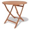 Folding Patio Table 33.5"x30" Solid Teak Wood