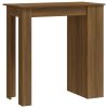 Bar Table with Storage Rack Brown Oak 40.2"x19.7"x40.7" Engineered Wood