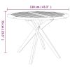 Patio Table 43.3"x43.3"x29.5" Solid Wood Acacia