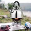 2.1Quarts Stainless Steel Whistling Tea Kettle Stovetop Induction Gas Teapot with Insulated Handle Camping Kitchen Office