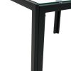 Nesting Coffee Table Set of 2;  Square Modern Stacking Table with Tempered Glass Finish for Living Room; Transparent