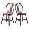 Windsor 2-Pc Chair Set; Walnut