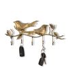 WILLART Handmade and Hand Painted Bird Design Metal Wall Hanging Antique 5 Key Hooks Key Holder Coat Hanger for Home DâˆšÂ©cor Wall DâˆšÂ©cor (36 cm x 14 cm