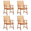 6 Piece Patio Dining Set Solid Wood Acacia