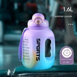 Outdoor Camping Portable Large Capacity Fitness Sports Plastic Kettle (Option: Purple-1.6L)