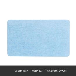 Diatomite Coaster Cup Bathroom Soap Box Hydrophilic Pad (Option: Blue 16x8cm)