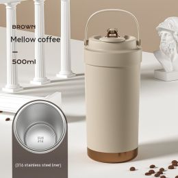 Female Student Portable Convenient Outdoor Coffee Cup (Option: Coffee Seamless Liner-500ml)