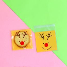 Christmas Old Man Sleigh Self-adhesive Self-sealing Cookie Packaging Bags (Option: No.25)