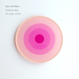 Acrylic Thickened Aromatherapy Heat Insulation Coaster (Option: Gradually Varied Pink Small)