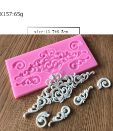 Variety of lace shape fondant cake silicone mold (Option: X157)