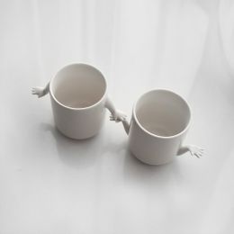 Creative Fashion Ceramic Hand-holding Mug (Option: Hand Mug-2PCS)