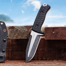 High Hardness DC53 Steel Outdoor Knife Survival Tactics Self-defense (Option: Wire drawing)