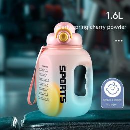 Outdoor Camping Portable Large Capacity Fitness Sports Plastic Kettle (Option: Pink-1.6L)