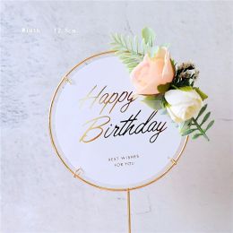 Cake decoration ornaments (Option: Round White)