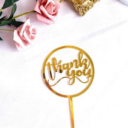 Acrylic Tanabata Insert People's Day Wedding Cake Decoration (Option: Thank you circle-10pcs)