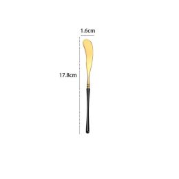 Stainless Steel 304 Knife, Fork And Spoon Tableware Black Gold (Option: Butter Knife Black Gold)