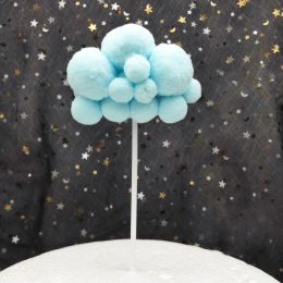 Creative Large And Small Cloud Cake Decoration Card (Option: Blue-Large short)