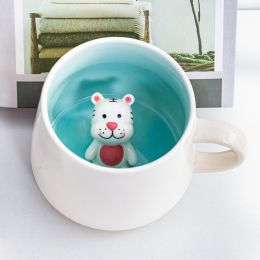 3D Cartoon Animal Ceramic Coffee Cup (Option: Little Tiger-301 To 400ml)