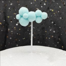 Creative Large And Small Cloud Cake Decoration Card (Option: Blue-Small)