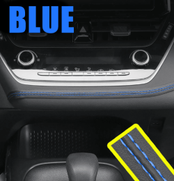 Interior Modification Special Car Door Car Gap Pocket (Option: 0.5M-Black Leather Blue Line)