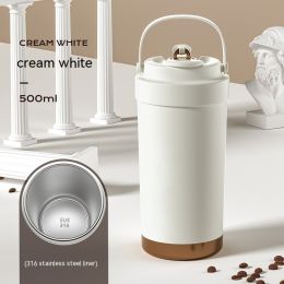 Female Student Portable Convenient Outdoor Coffee Cup (Option: White Seamless Liner-500ml)